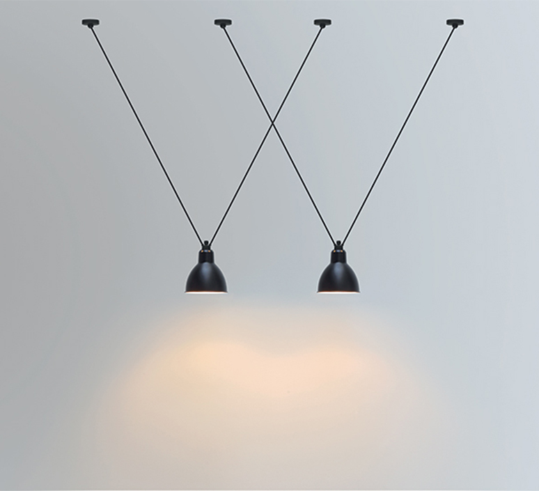 Les acrobates de gras n 323 bernard albin gras suspension pendant light  dcw 323 sha l round black  design signed nedgis 103165 product