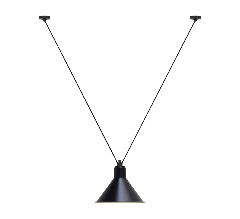 Les acrobates de gras n 323 bernard albin gras suspension pendant light  dcw 323 sha xl in conic black  design signed nedgis 103339 product