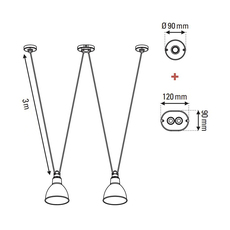 Les acrobates de gras n 324 bernard albin gras suspension pendant light  dcw 324  2 sha l round black  design signed nedgis 103503 thumb