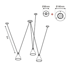 Les acrobates de gras n 325 bernard albin gras suspension pendant light  dcw 325  3 sha l conic blue  design signed nedgis 103564 thumb