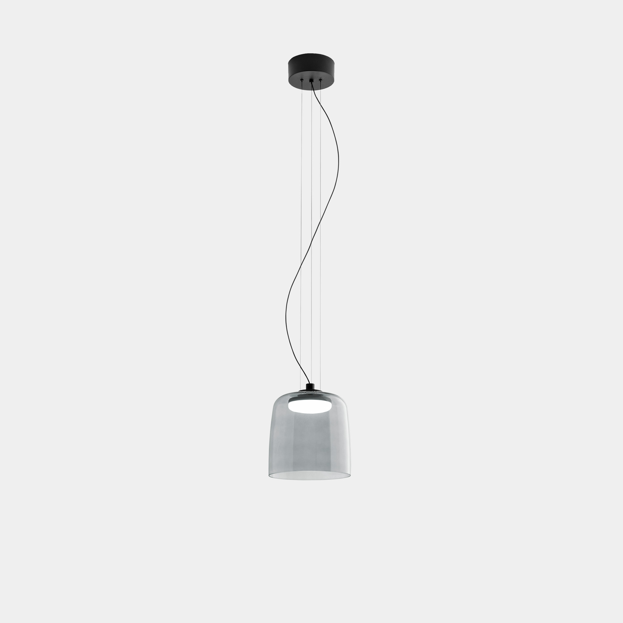 Pendant light, Levels 1 Body, smoked, LED, dim, 3000K, 1255 lm, Ø22cm