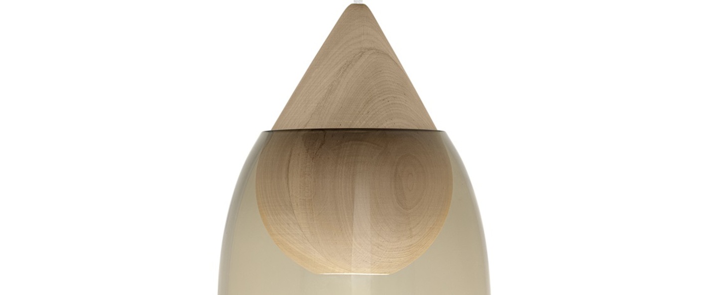 banner-image Suspension liuku avec abat jour verre fume bois o19 5cm h40 5cm mater normal