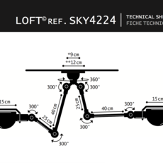 Loft sky jean louis domecq suspension pendant light  jielde sky4224 ral9011  design signed 36836 thumb