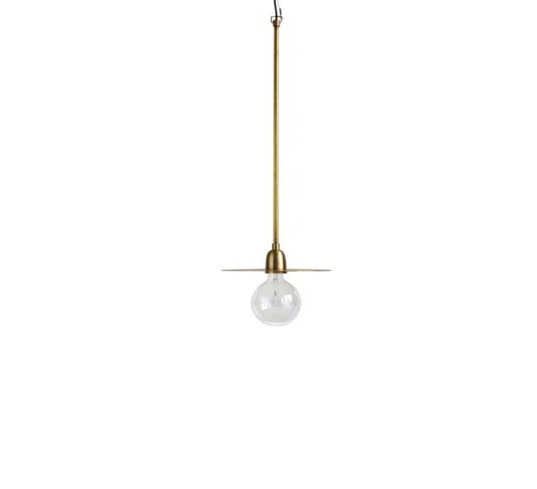Pendant light, Lp, brass plated, H70cm, Ø27cm - House ...