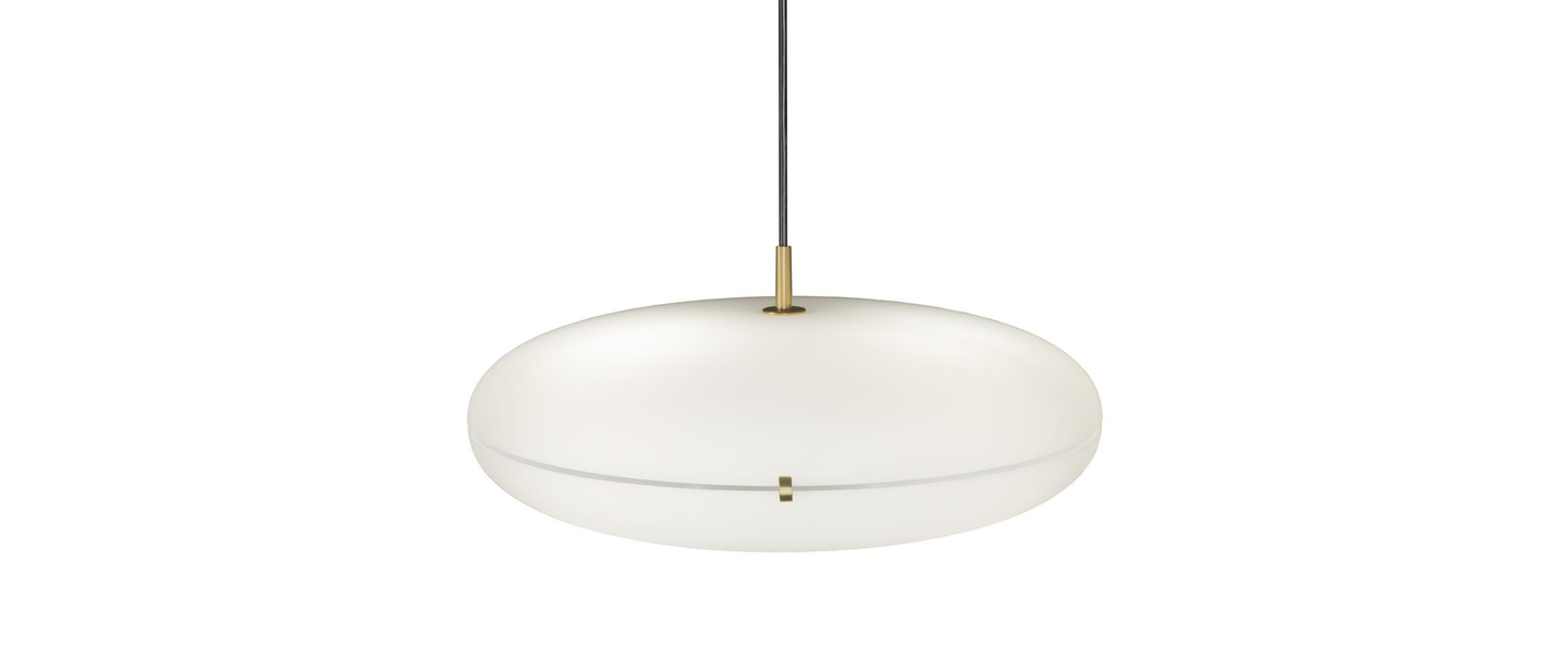 Suspension luna blanc laiton satine led 2700k 4563lm o50cm h22cm tato italia normal