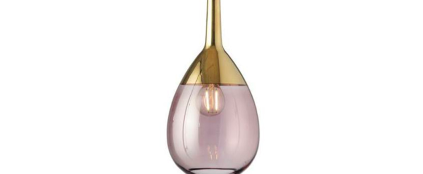 Suspension lute s vieux rose or o14cm h27cm ebb and flow normal