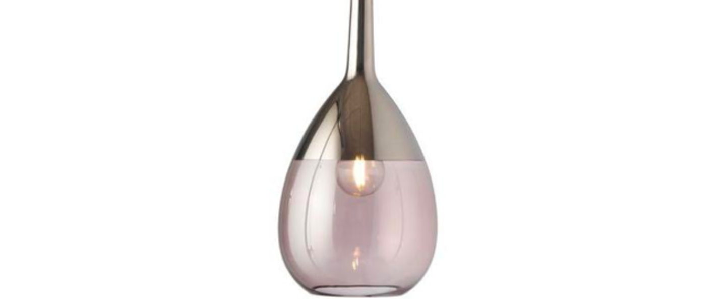 Suspension lute s vieux rose platinium o14cm h27cm ebb and flow normal