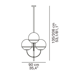 Lyndon 450 vico magistretti suspension pendant light  oluce lyndon450  design signed 40570 thumb