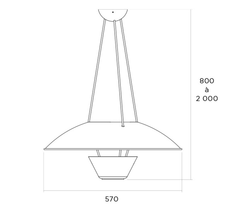 5980 alain richard suspension pendant light  disderot 5980 n  design signed nedgis 84133 product