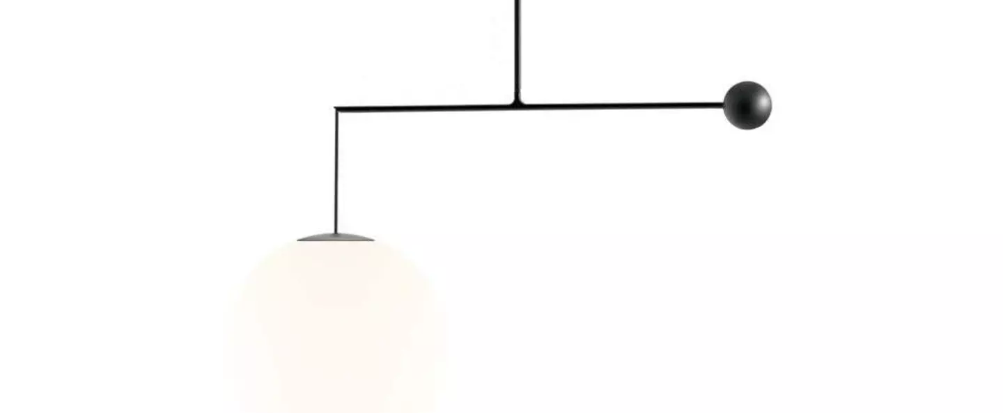 Suspension malamata b01s22 noir mat abat jour o22cm l106cm h86cm luceplan normal