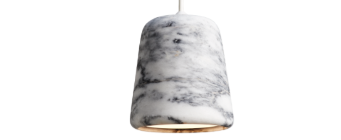 banner-image Suspension material white marble blanc h14cm o 13 cm new works normal