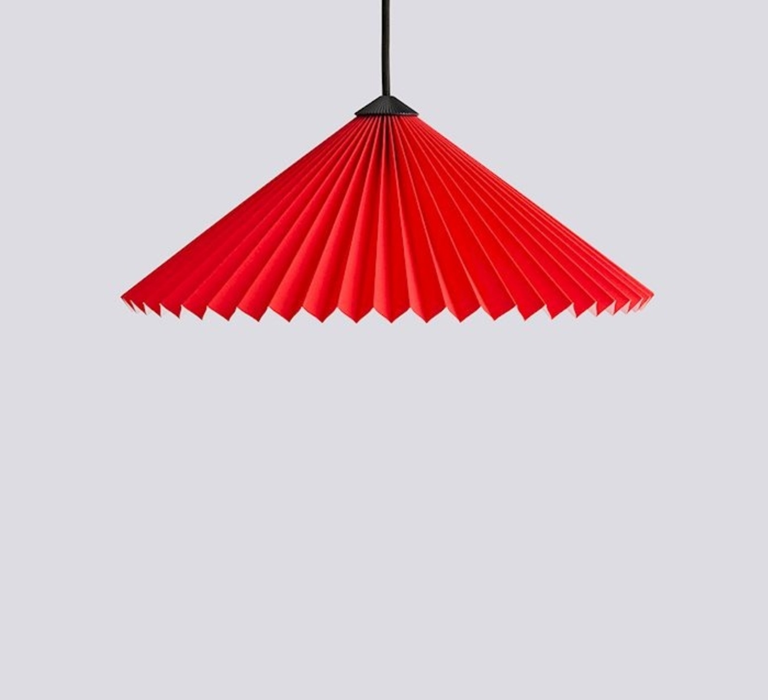 Hanging lamp, Matin 380, bright red, Ø38cm, H14cm - HAY - Nedgis