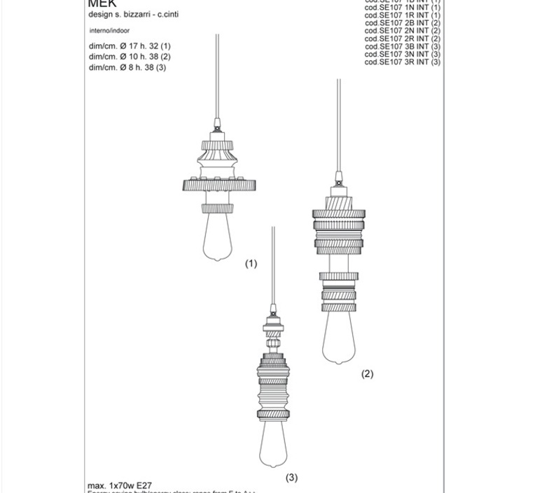 Mek bizzarri karman se107 2b int 700l luminaire lighting design signed 19730 product