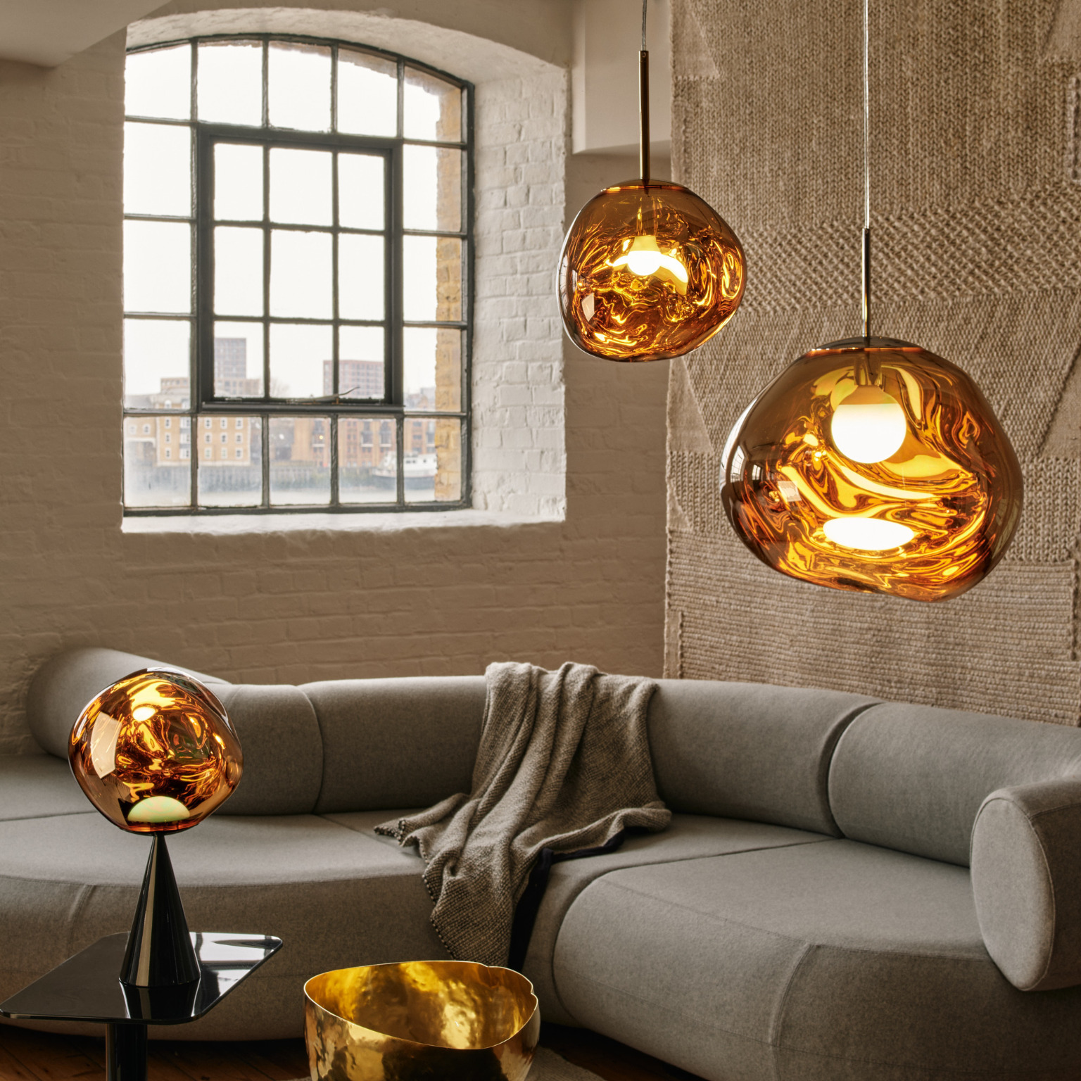 Suspension, Melt Mini, bronze, Ø28cm, H27cm - Tom Dixon