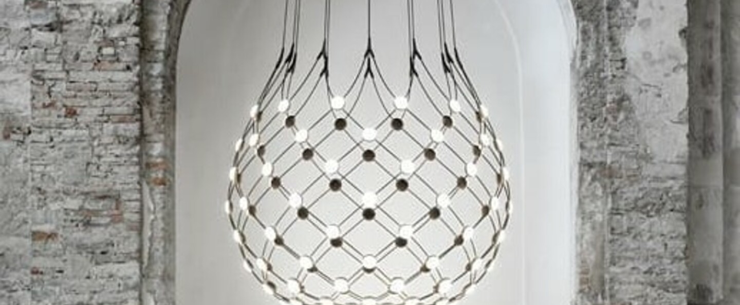 banner-image Suspension mesh d86n noir led 2700k 3252lm o100cm h90cm 3m luceplan normal