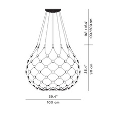 Mesh d86n francisco gomez paz suspension pendant light  luceplan 1d860n000001 1d860 t51001  design signed 98029 thumb