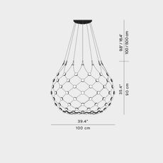 Mesh d86n francisco gomez paz suspension pendant light  luceplan 1d860n000001 1d860 t51001  design signed 98147 thumb