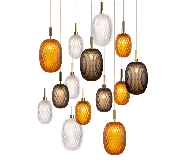 Metamorphosis large rony plesl suspension pendant light  bomma 1 45 95185 a amber 190 bbr 2 5  design signed nedgis 133918 product