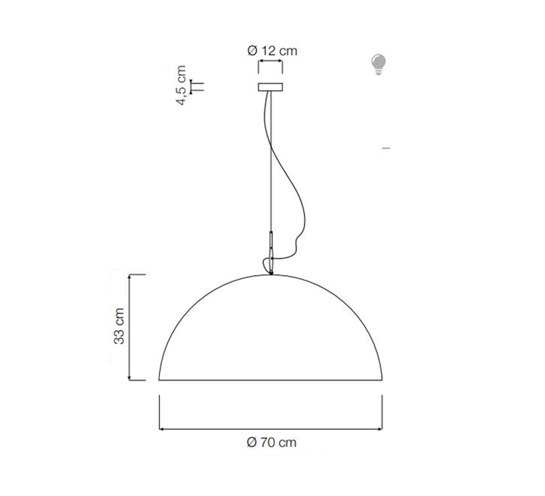 Mezza luna 1 ociluman suspension pendant light  in es artdesign in es0501bl o  design signed nedgis 116969 product