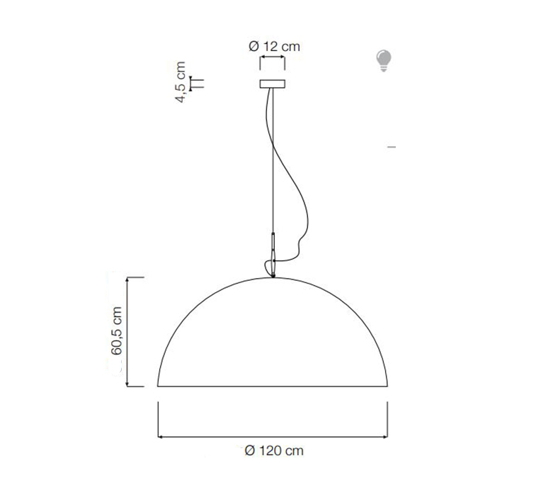 Mezza luna 2 ociluman suspension pendant light  in es artdesign in es0502n o  design signed nedgis 115819 product