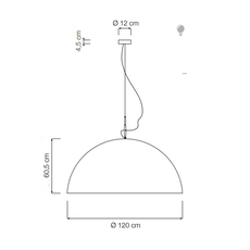 Mezza luna 2 ociluman suspension pendant light  in es artdesign in es0502n o  design signed nedgis 115819 thumb