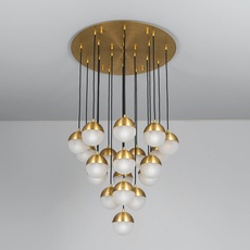 Molecule cluster 19 studio schwung suspension pendant light  schwung b309 lbb frosted  design signed nedgis 149268 thumb