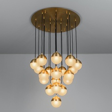 Molecule cluster 19 studio schwung suspension pendant light  schwung b309 lbb frosted  design signed nedgis 149269 thumb