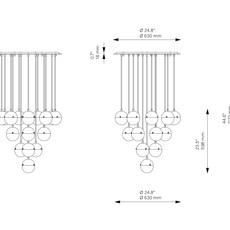 Molecule cluster 19 studio schwung suspension pendant light  schwung b309 lbb frosted  design signed nedgis 149271 thumb