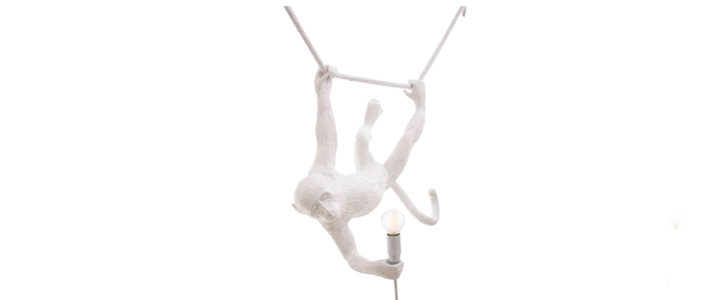 Suspension monkey swing blanc l59cm h40cm seletti normal