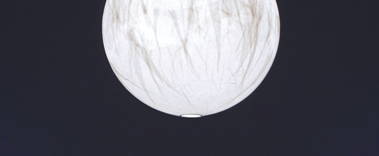 Suspension moon 60 de blanc o60cm h60cm davide groppi normal