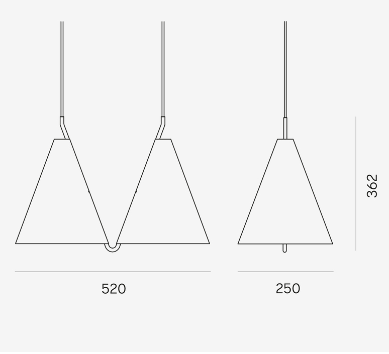 Mosaik sidebyside ii bent karbly suspension pendant light  lyfa 101025003 d2  design signed nedgis 130983 product