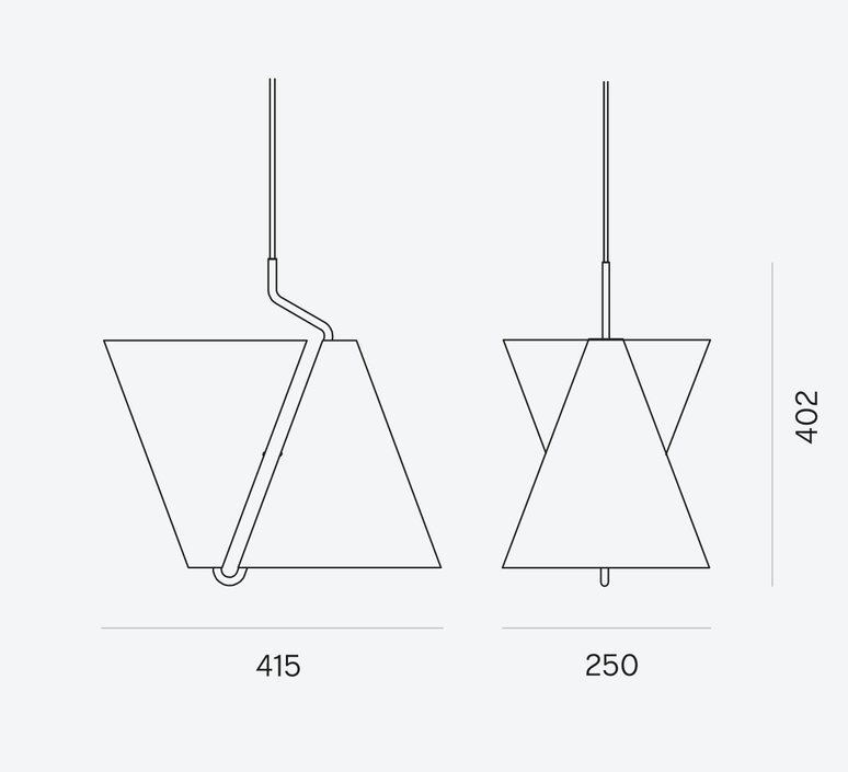 Mosaik up down bent karbly suspension pendant light  lyfa 101025003 d1  design signed nedgis 130972 product