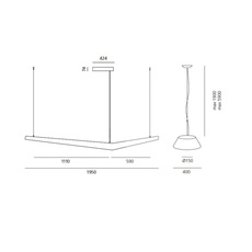 Mouette asymmetric wilmotte et industries suspension pendant light  artemide ak00500  design signed nedgis 72790 thumb