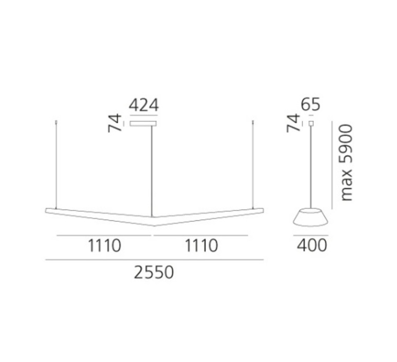 Mouette symmetric 2501  suspension pendant light  artemide ak10300  design signed nedgis 115096 product