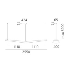 Mouette symmetric 2501  suspension pendant light  artemide ak10300  design signed nedgis 115096 thumb