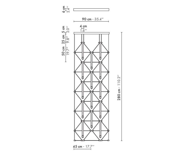 Mozaik 2x5 davide oppizzi suspension pendant light  designheure pa2x5moz14ab  design signed nedgis 130060 product