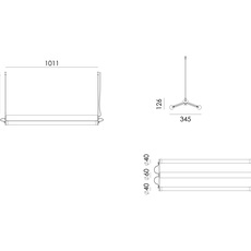 Mr tubes led double anton de groof suspension pendant light  tonone 4016  design signed nedgis 111139 thumb