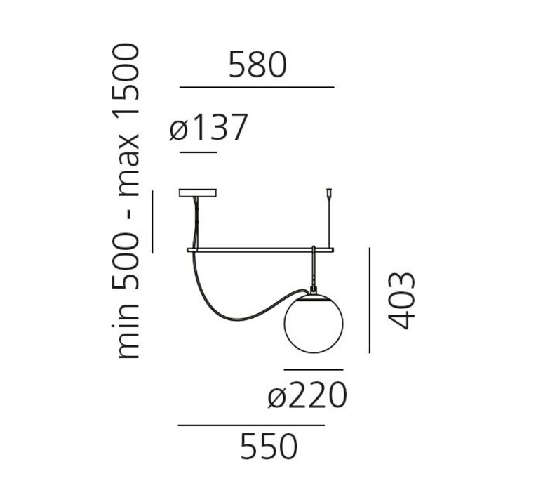 Nh s1 neri et hu suspension pendant light  artemide 1273010a  design signed 60798 product