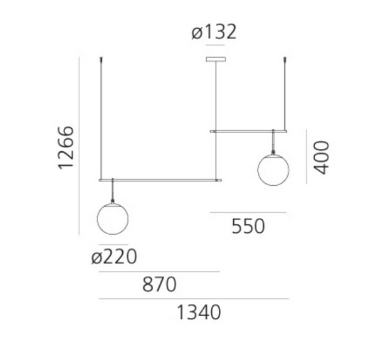 Nh s3 deux bras neri et hu suspension pendant light  artemide 1282010a  design signed nedgis 173626 product