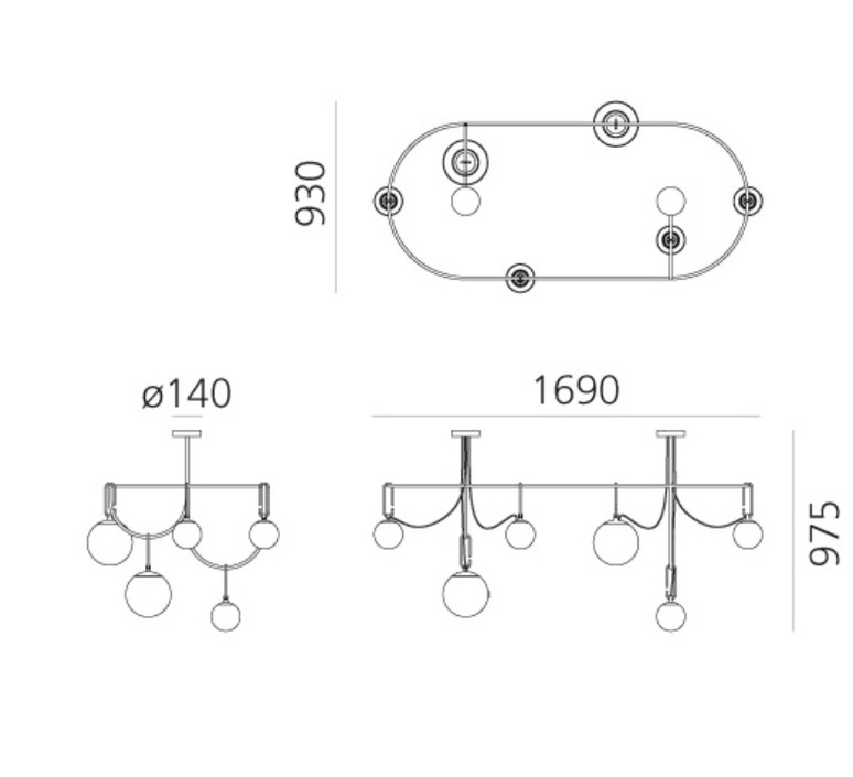 Nh s5 elliptic neri et hu suspension pendant light  artemide 1279010a  design signed nedgis 120038 product