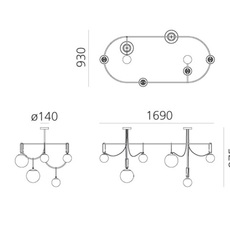 Nh s5 elliptic neri et hu suspension pendant light  artemide 1279010a  design signed nedgis 120038 thumb