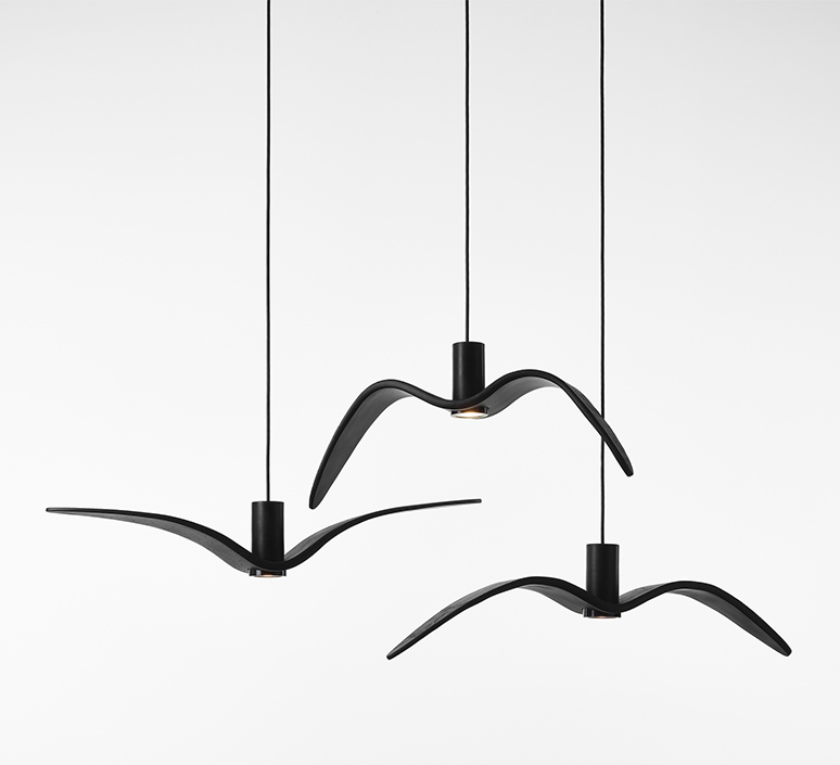 Nights birds pc1112 boris klimek suspension pendant light  brokis night birds pendent exterior pc1112 smokegreycgc882 blackccs1948 blackcecl2758  design signed nedgis 129678 product