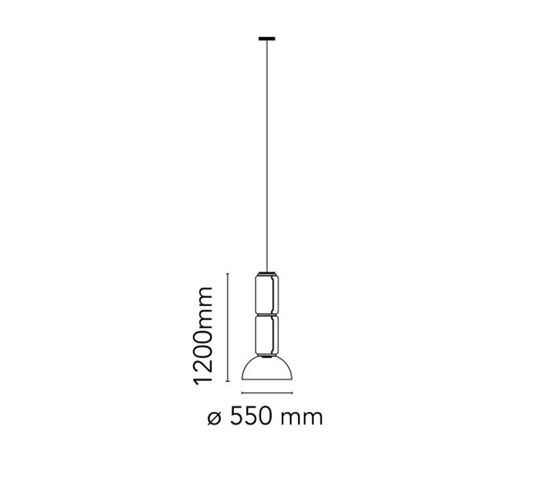 Noctambule 2 cylindres bas coupole  konstantin grcic suspension pendant light  flos f0273000  design signed nedgis 110389 product