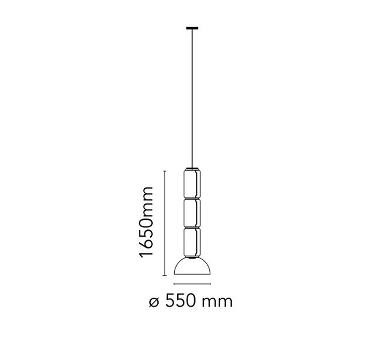 Noctambule 3 cylindres bas coupole  konstantin grcic suspension pendant light  flos f0274000  design signed nedgis 110403 product