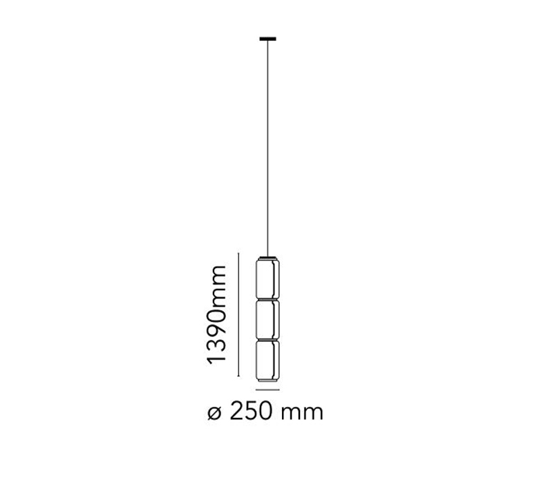 Noctambule 3 cylindres bas  konstantin grcic suspension pendant light  flos f0276000  design signed nedgis 110491 product