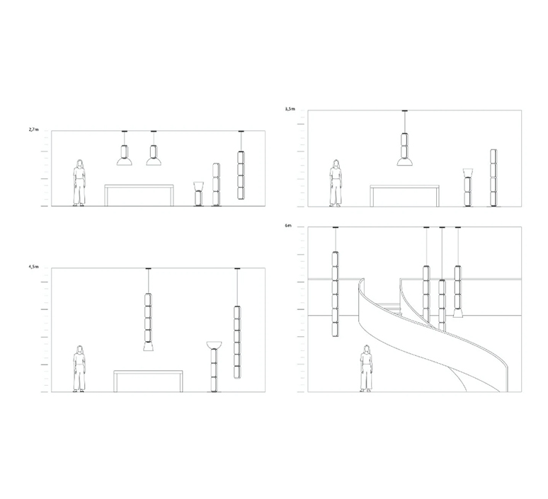 Noctambule 3 cylindres bas  konstantin grcic suspension pendant light  flos f0276000  design signed nedgis 110492 product