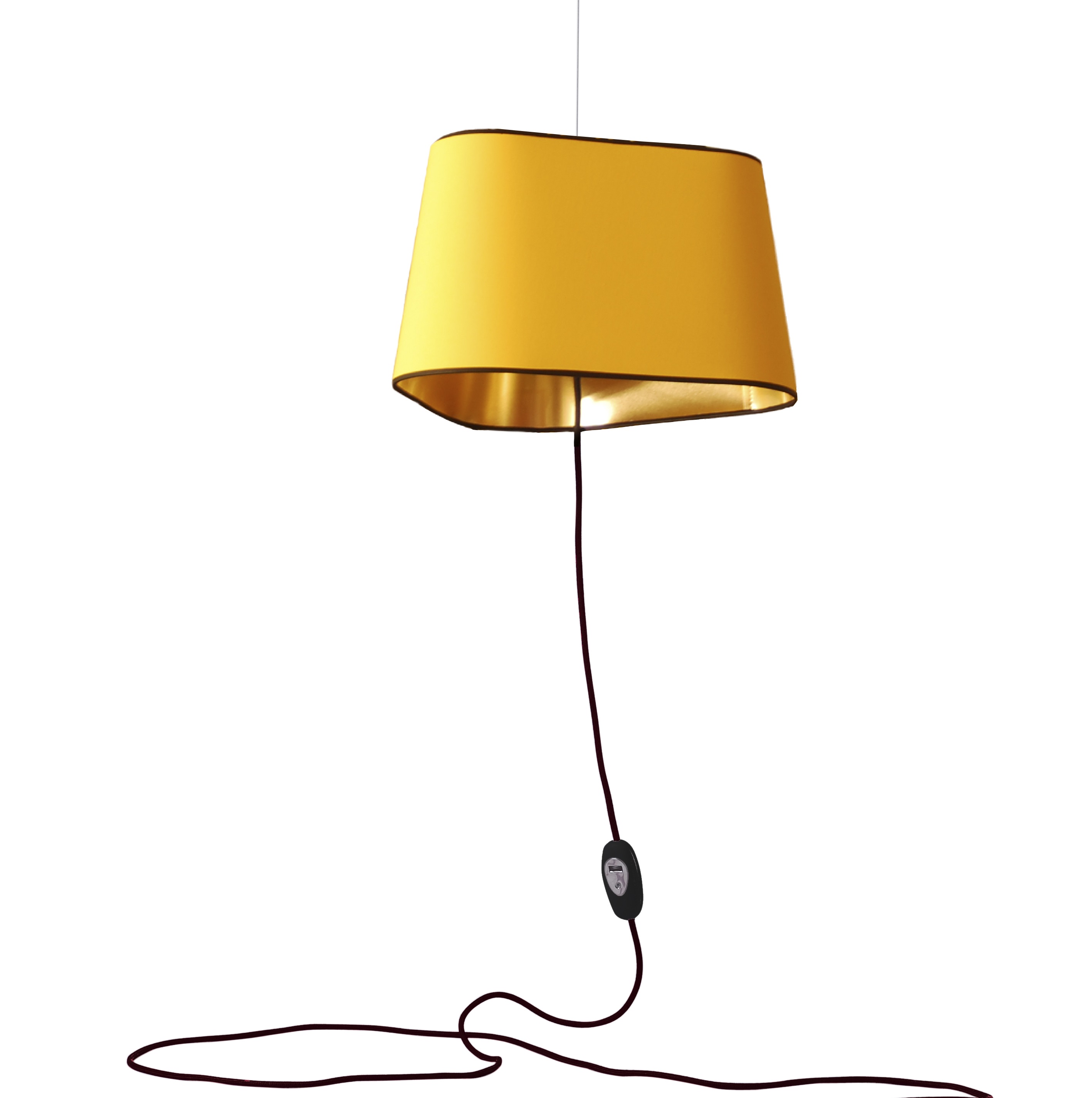 Suspension nomade, Grand Nuage, jaune, or, Ø43cm Designheure