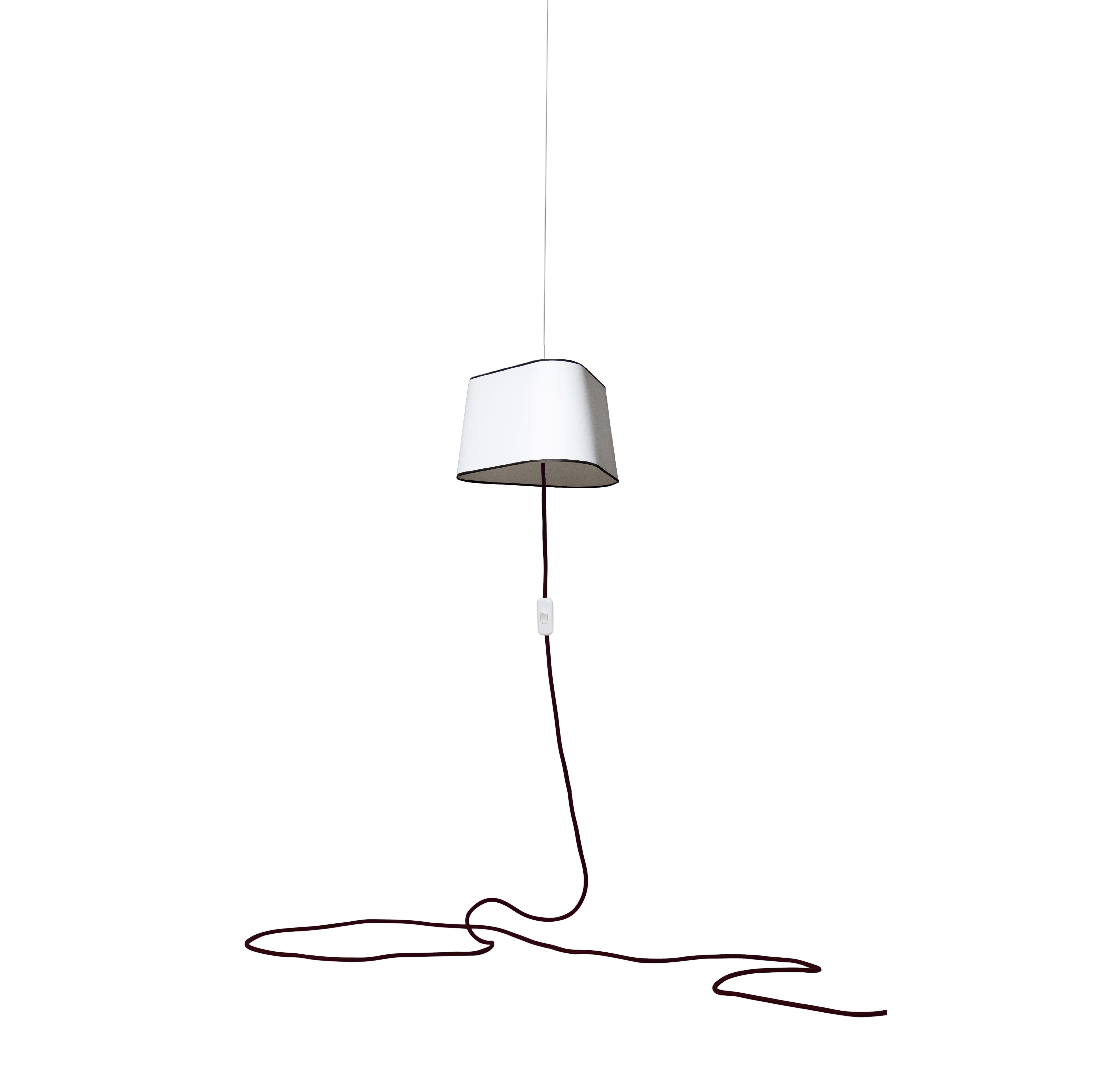 Suspension nomade, Petit Nuage, blanc, noir, Ø24cm Designheure