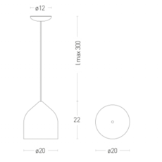 Odile s paolo cappello suspension pendant light  lumen center italia odis105  design signed 52605 thumb