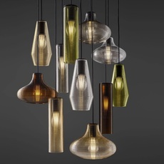 Olivia sans rosace silvia poma suspension pendant light  panzeri m09755 000 0200  design signed nedgis 100436 thumb